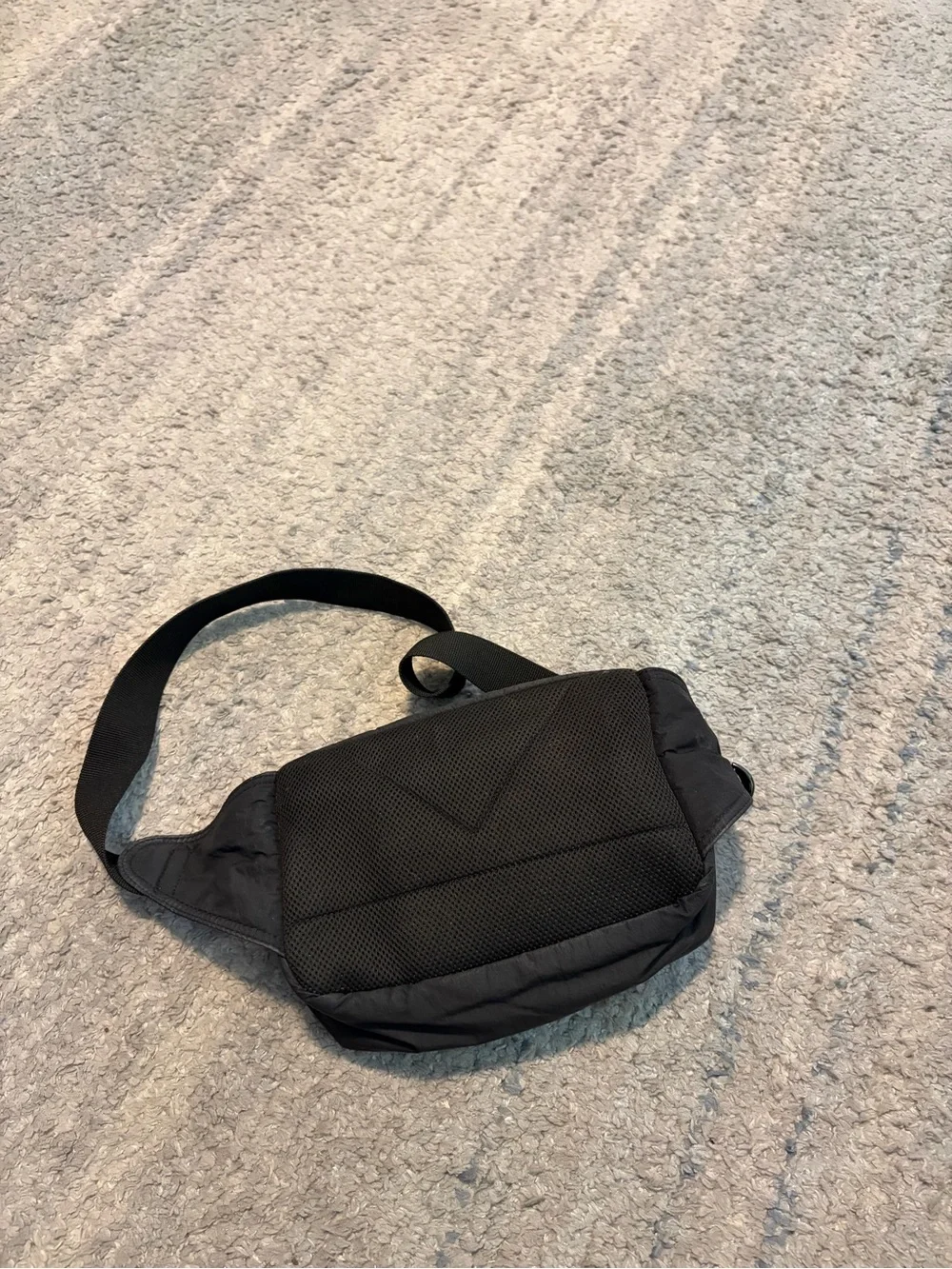 KENZO Black Nylon Tiger Crest Multi-Pocket Crossbody Belt Bag Sling Waist Pack